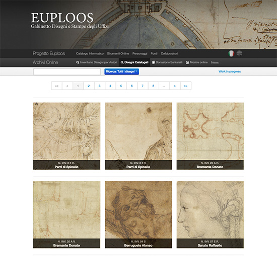 euploos uffizi disegni catalogo on line